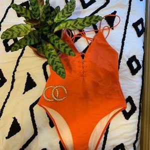 One piece bathing suit